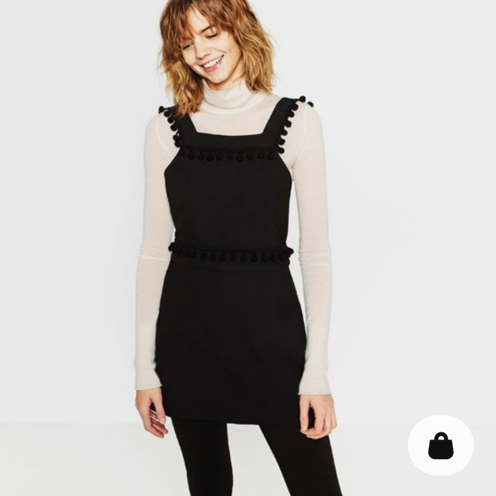 Zara pom-pom mini dress jumper